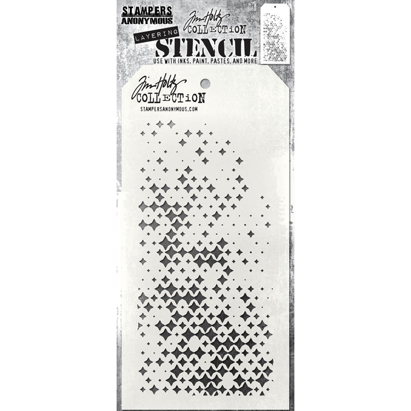 Sparkle Fade Layered Slimline (4x8.5) Stencil {Christmas} | Tim Holtz