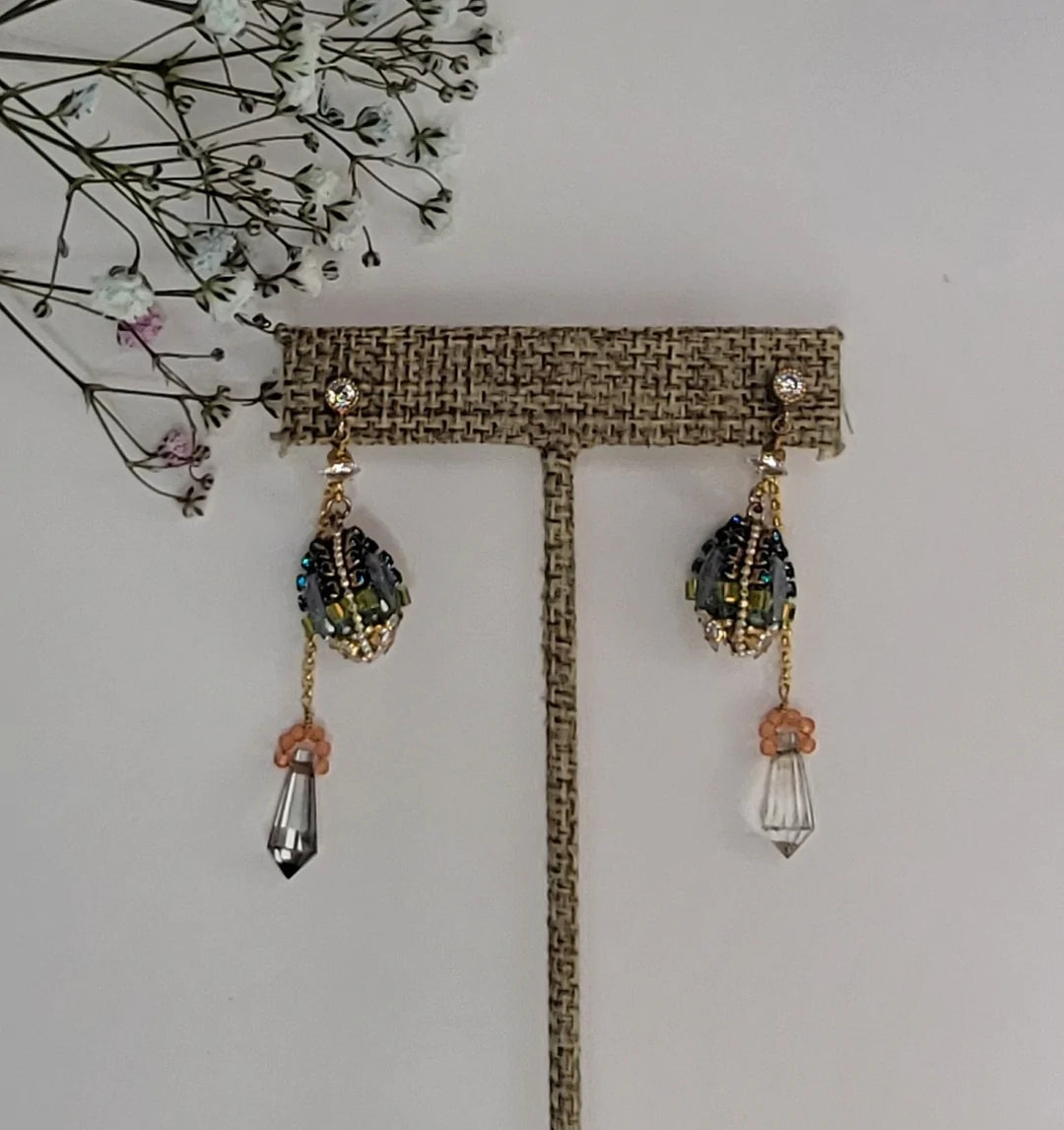 Boucles d'oreilles pendantes en forme d'œuf