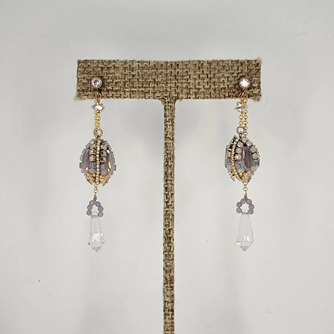 Boucles d'oreilles pendantes en forme d'œuf