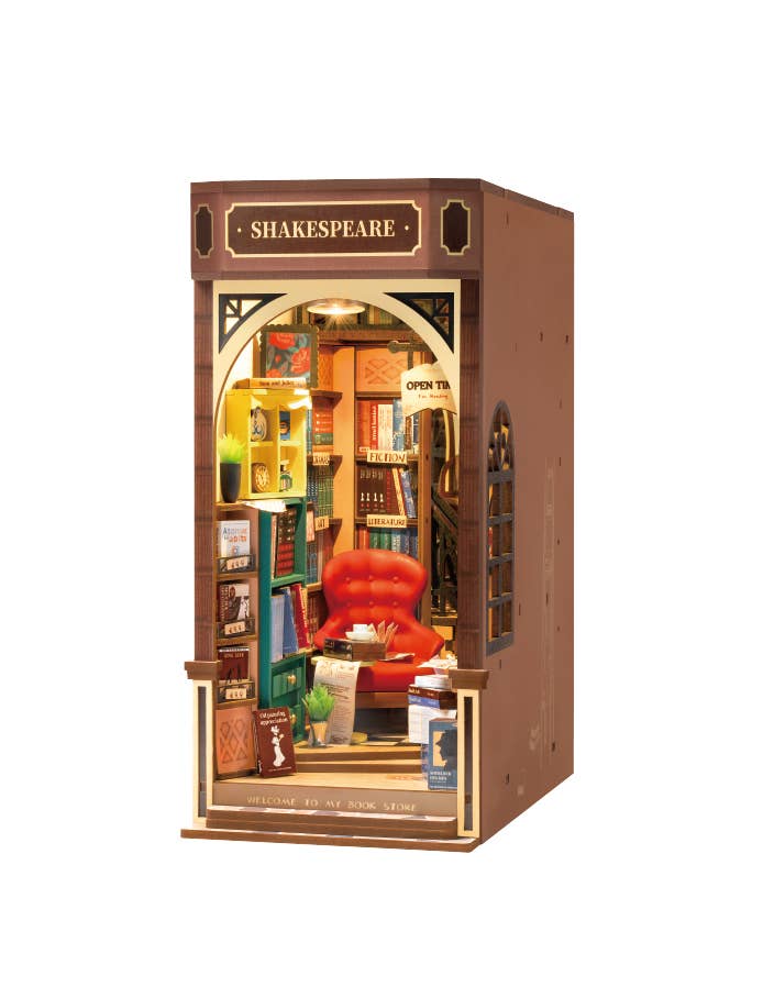 DIY Miniature House Book Nook Kit: Bookstore