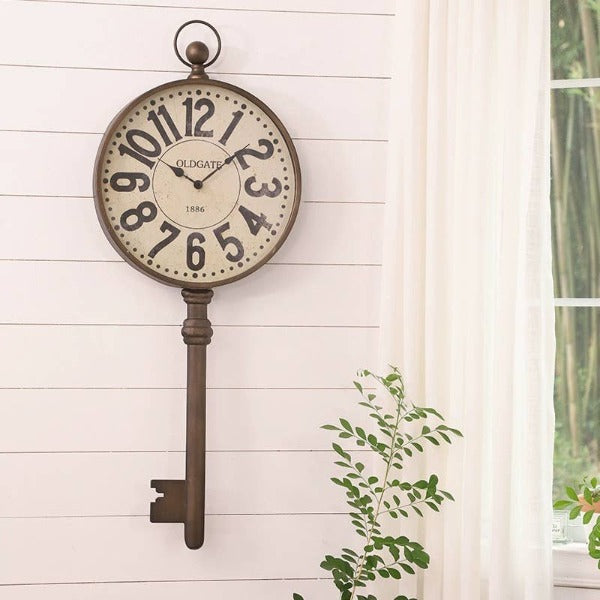 Skeleton Key Wall Clock