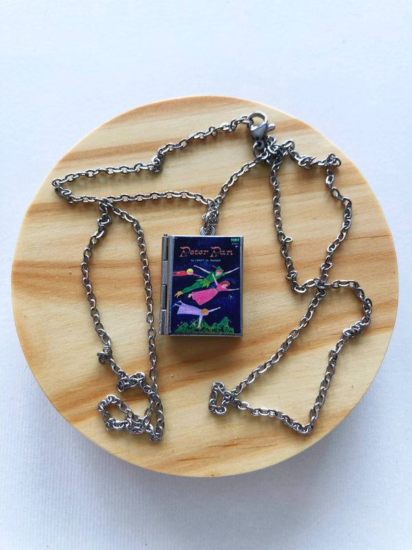 Peter Pan Book Locket Necklace